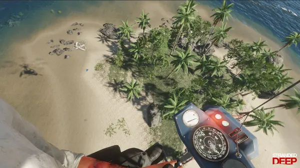لقطة شاشة من لعبة Stranded Deep - بناء مأوى على الجزيرة